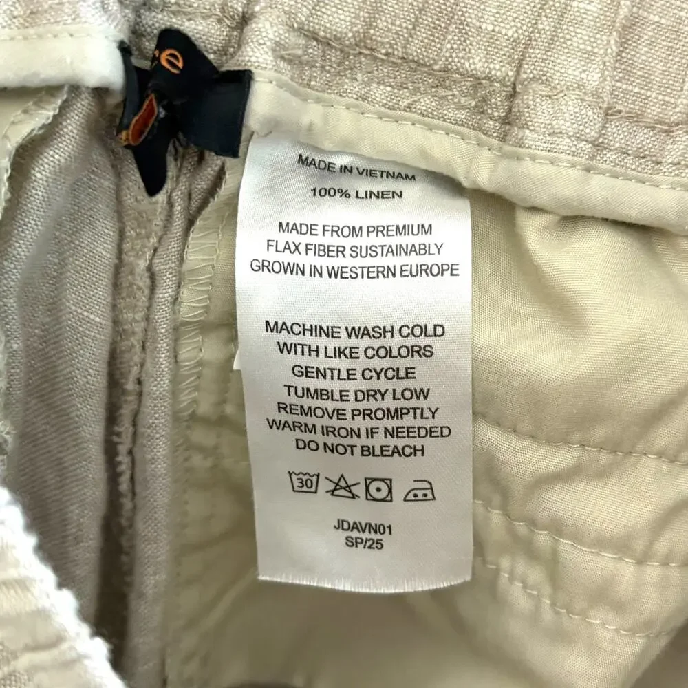 Quince Women's 100% European Linen Wide Leg Pants Women's Sz XS Beige Flax